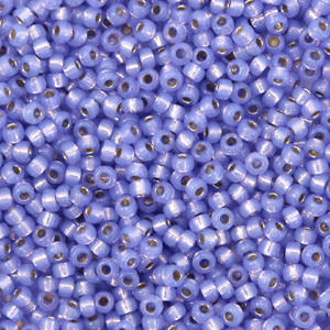 Miyuki seed beads 11/0 Silverlined Alabaster Dyed Violet Purple 11-649