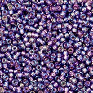 Miyuki seed beads 11/0 Silverlined AB Amethyst 11-1024