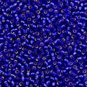 Miyuki seed beads 11/0 Silverlined Cobalt Blue 11-20
