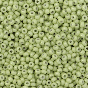 Miyuki seed beads 11/0 Duracoat Opaque fennel green 11-4473