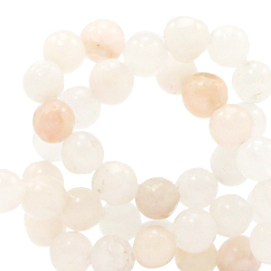 Natural stone beads Quartz 4mm Vanilla Cream White