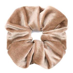 Scrunchies velvet hair tie Light Brown