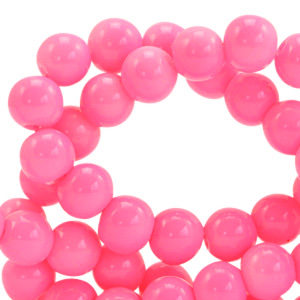 4 mm glass beads opaque Azalea Pink