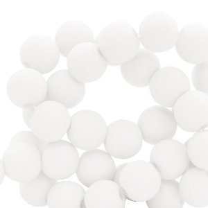 6 mm acrylic beads White