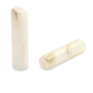 Shell beads tube Cream Beige-AB Coating