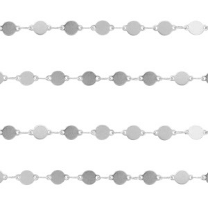 Stainless steel findings belcher chain coin Silver