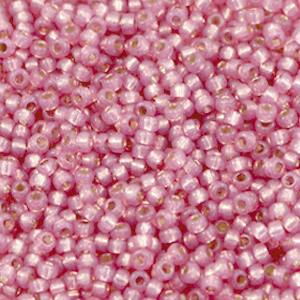 Miyuki seed beads 11/0 Duracoat Silverlined Dyed Pink 11-4237