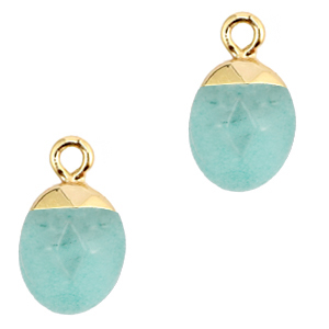 Natural stone charms Icy Morn Blue-Gold
