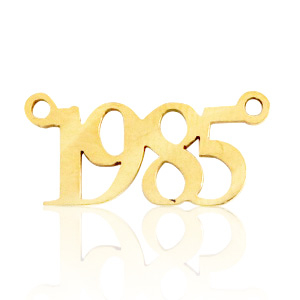 Stainless steel charms/connector year 1985 Gold