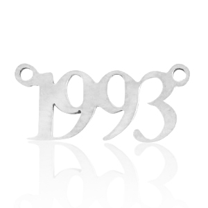 Stainless steel charms/connector year 1993 Silver