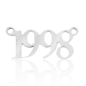 Stainless steel charms/connector year 1998 Silver