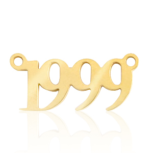Stainless steel charms / connector year 1999 Gold