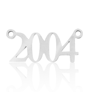 Stainless steel charms / connector year 2004 Silver
