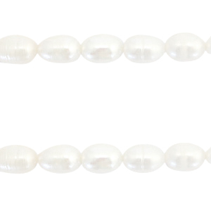 BQ Freshwater pearls rice 7x6mm Natural White