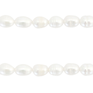 BQ Freshwater pearls rice 7x5mm Natural White
