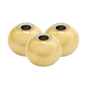Stainless steel beads 6mm Gold