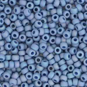 Miyuki seed beads 11/0 Opaque Glazed Frosted Rainbow Soft Blue 11-4704