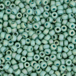 Miyuki seed beads 11/0 Opaque Glazed Frosted Rainbow Celadon Green 11-4701
