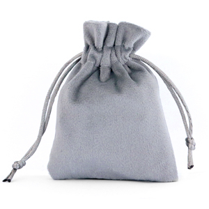 Jewellery Velvet Bag Grey