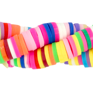 Katsuki beads 4mm Rainbow Neon Yellow Mix