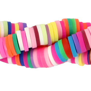 Katsuki beads 4mm Rainbow Pink-Brown Mix