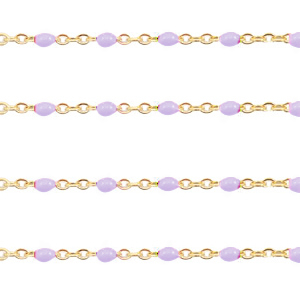Stainless steel findings belcher chain 1mm Grapevine Purple-Gold