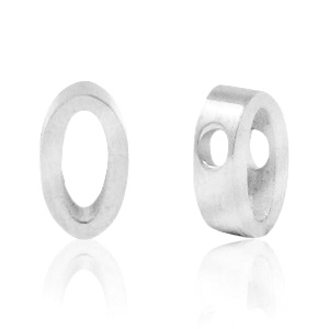 Stainless steel beads number 0 Silver