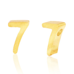 Stainless steel beads number 7 Gold