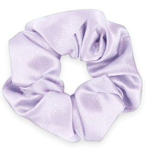Scrunchie silky hair tie Sheer Lilac Purple