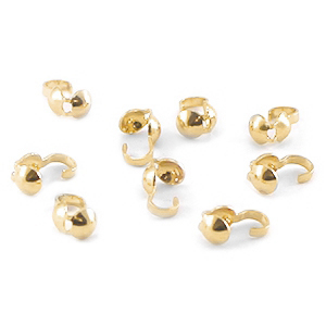 DQ metal calottes 4mm Gold 