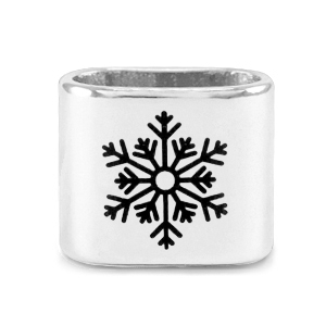 DQ European metal sliders snowflake Mix & Match Antique Silver (nickel free)