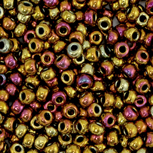 Miyuki seed beads 8/0 Metallic Gold Iris 8-462
