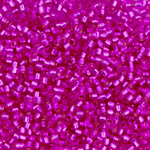 Miyuki beads delica's 11/0 Silverlined Dyed Fuchsia Pink DB-1340