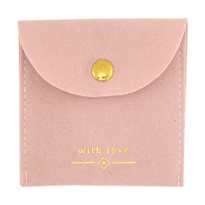 Jewellery Bag "with love" Vintage Pink-Gold