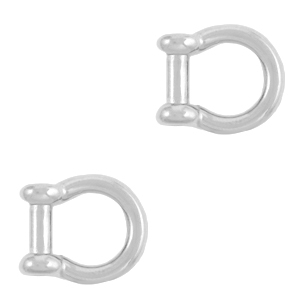 DQ European metal charms connector ring Antique Silver (nickel free)