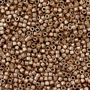 Miyuki beads delica's 11/0 Duracoat Galvanized Champagne DB-2504