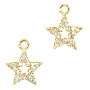 Zirconia charm star Gold