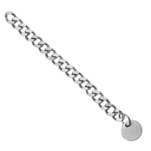 Stainless Steel findings extension chain curb links coin 8mm Silver