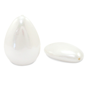 Shell pearl shine bead drop White