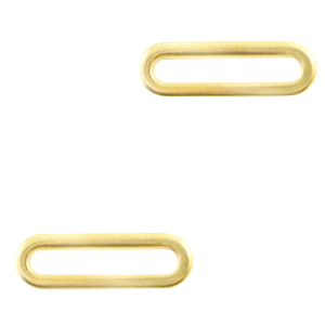 Stainless steel charms/connector oval Gold
