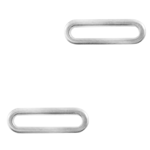 Stainless steel charms/connector oval Silver