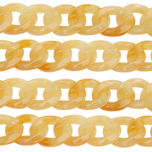 Acrylic chain 22mm Amber Orange