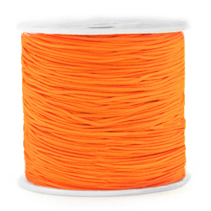 Macram&eacute; bead cord 0.8mm Neon Orange