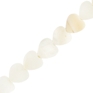 Shell beads heart White