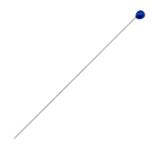 DQ European metal findings headpin 52mm Antique Silver-Jeans Blue (nickel free)