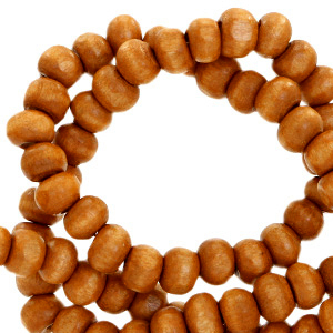 Wooden beads round 10mm Amber Brown