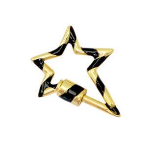 Zirconia clasp lightning Gold-Black