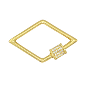 Zirconia clasp rhombus Gold