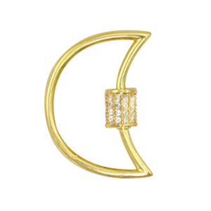 Zirconia clasp moon Gold