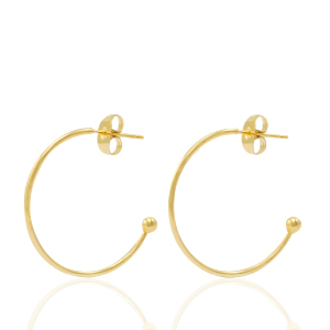 Stainless steel earrings/earpin creole Gold